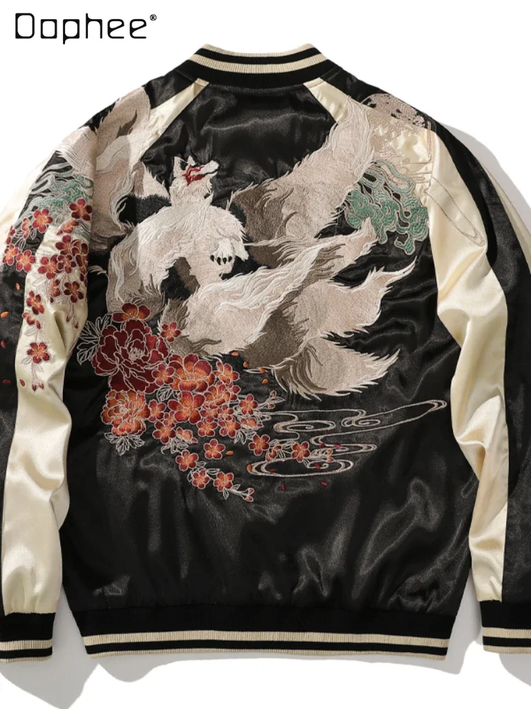 

Женская куртка-бомбер с вышивкой дракона Hengsuhe, весна-осень 2023, популярная бейсбольная форма, пальто для женщин
