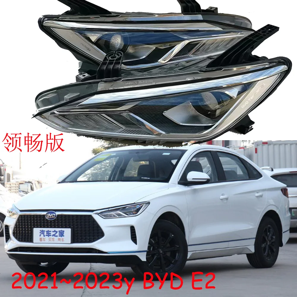 1pcs car bupmer head light for BYD E2 headlight daytime light 2021~2024y car accessories DRL fog for BYD E2 headlamp