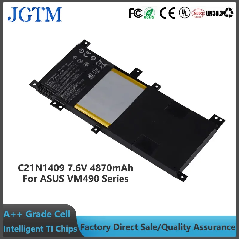 JGTM Laptop batteries C21N1409 7.6V 4870mAh for BATTERY ASUS VM490 VM490L V455L V455LB V455L  F455L F455LD X455LB X455LF