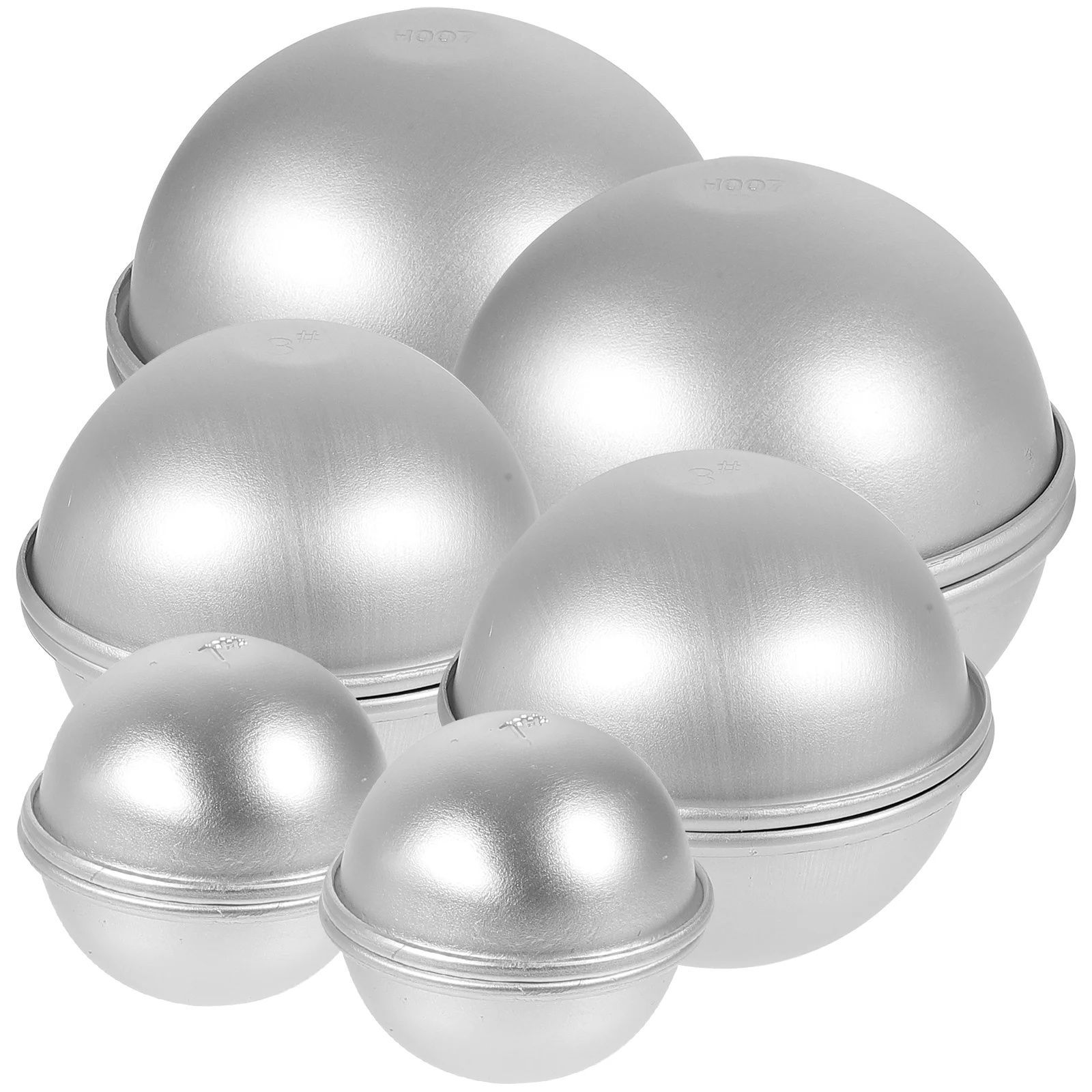 12 Pcs Bath Salt Ball Mold Half Round Shape Mini Cake Pans Accessories DIY Baking Semicircle Aluminum Alloy Soap Making