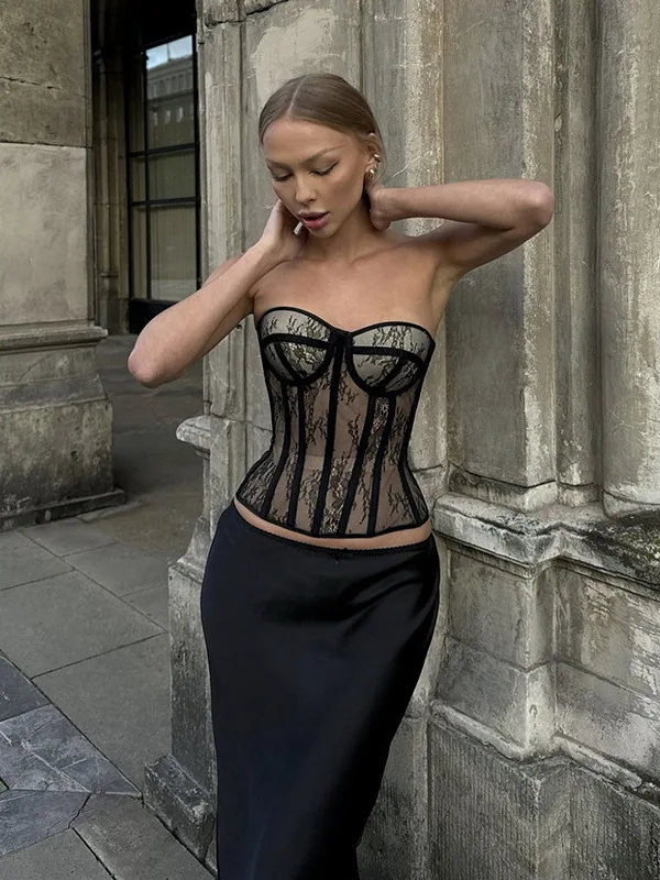 

Сексуальный кружевной укороченный топ на бретельках, женский облегающий вязаный тонкий топ на одно плечо, модное китайское производство