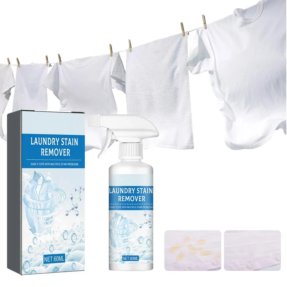 60ml Stain Remover Spray Non Ionic Emulsifier Strong Decontamination Detergent Kitchen Oil Stains Blood Stains