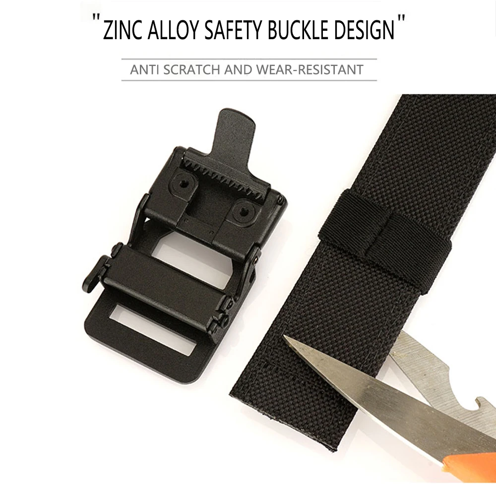 ALPTACTICS Harter taktischer Gürtel für Männer und Frauen, Metall-Automatikschnalle, schwarzer Militär-Gürtel, dicker IPSC-Hüftgürtel aus Nylon – Detail 11