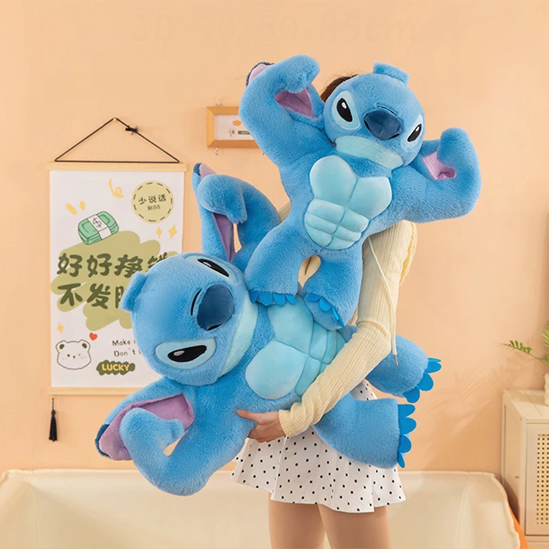 

Disney Large size 40/70cm Kawaii Stitch Muscle Shi Dizai Doll Plush Toy Doll Shi Diqi Pillow Birthday Gift Doll Room Decoration