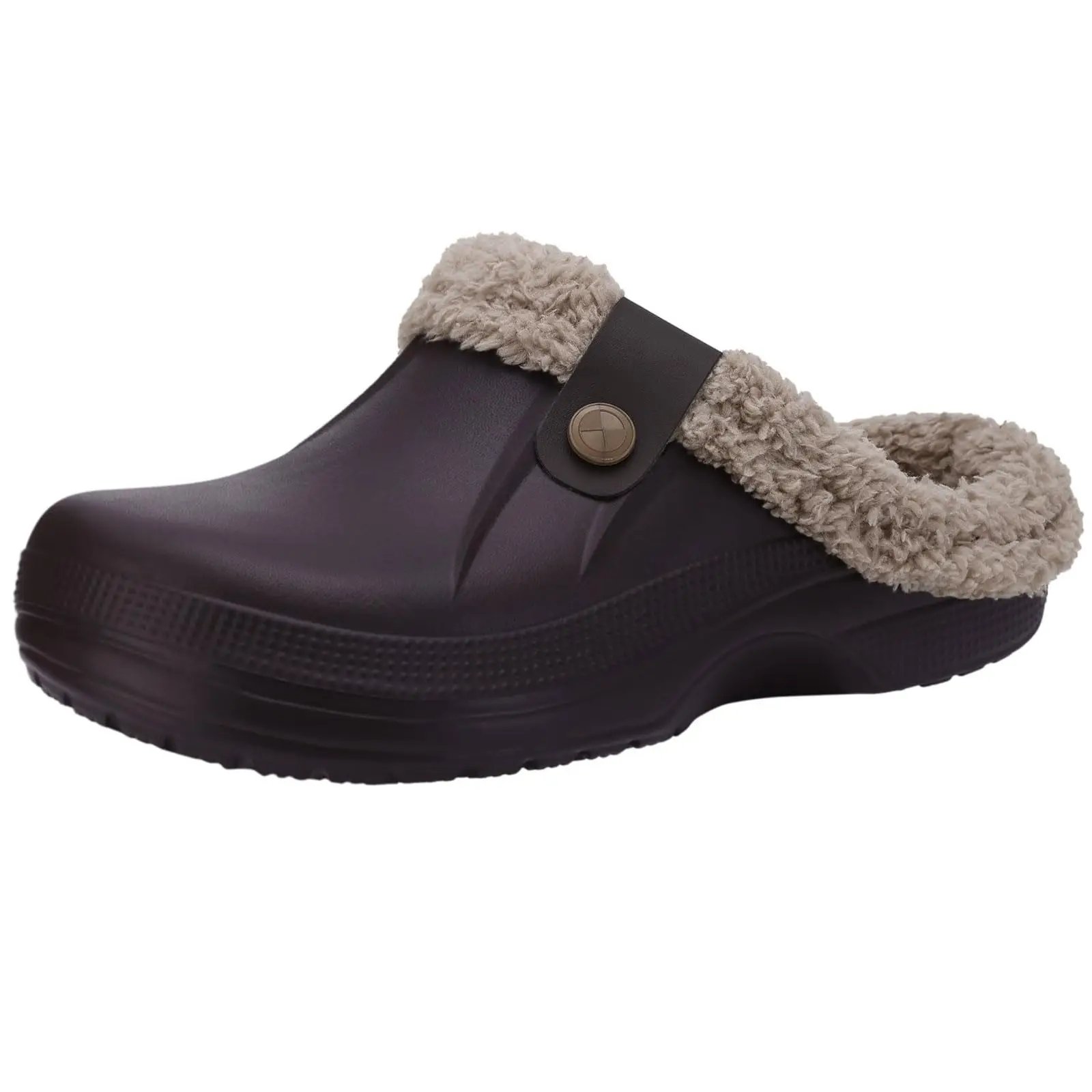 

Pallene Winter Fuzzy Clogs For Women Men Waterproof Anti-slip Slides Comfy Outdoor Slippers Fur Lined Indoor Garden Clogs Shoes
