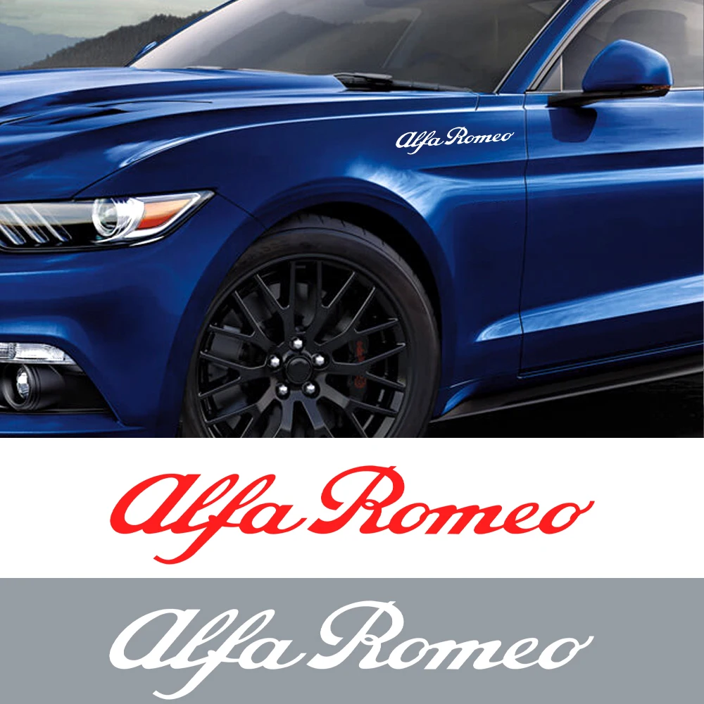 2pcs PVC Car Body Emblem Sticker Rearview Mirror Badge Decoration For Alfa Romeo Giulietta Giulia 159 Stelvio 156 147 Mito valve