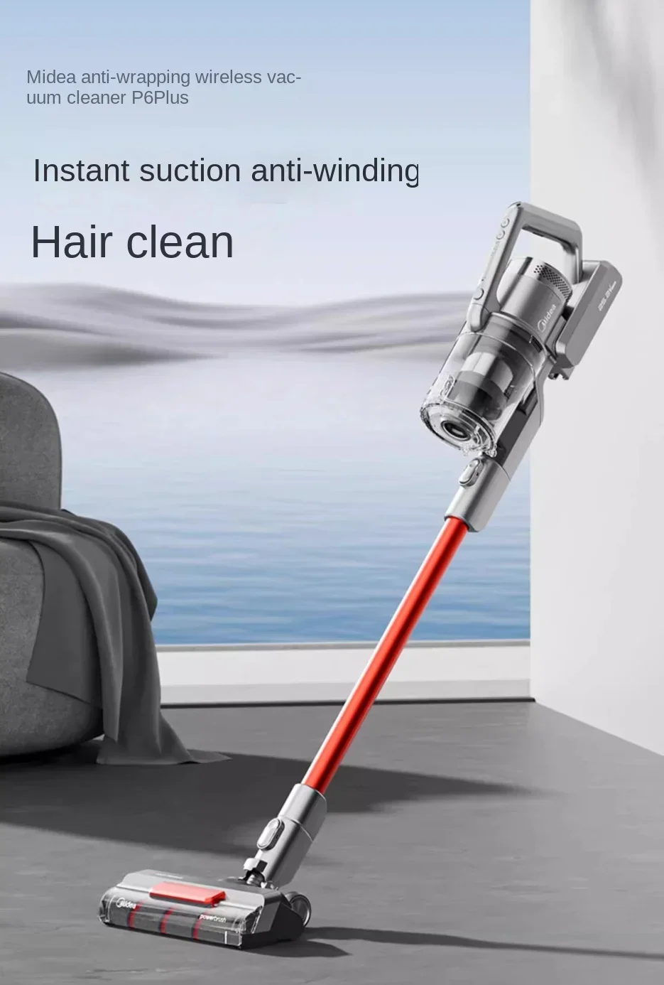 

Midea P6 Plus Handheld Wireless Vacuum Cleaner Suction Drag Integrated Large Suction Mite Removal Device Household Appliances