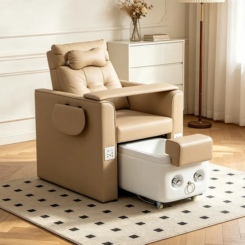 Electric Nail Art Foot Massage Chair Beauty Salon Multifunctional Eyelash Manicure Foot Soaking Sofa Comfortable Eyebrow