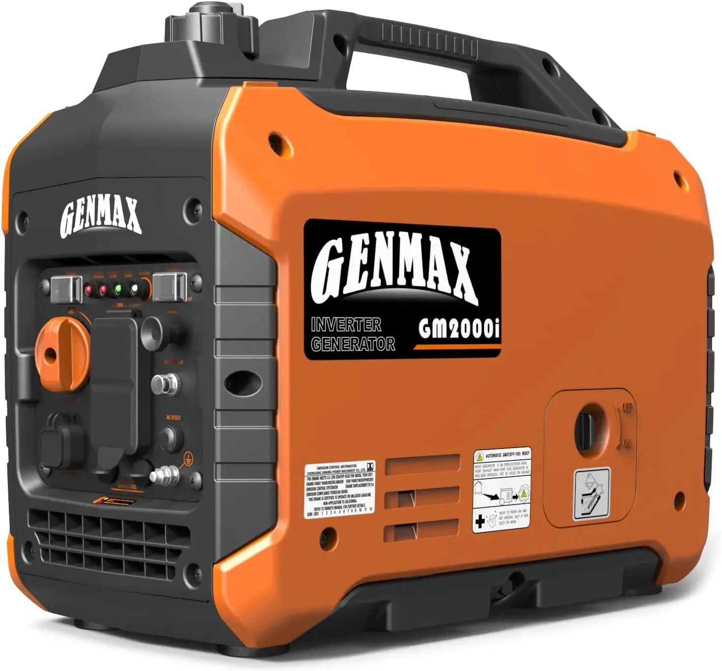 Portable Generator 2000W Ultra Quiet Gas Engine EPA Compliant Eco Mode Function Ultra Light Suitable for Backup Home