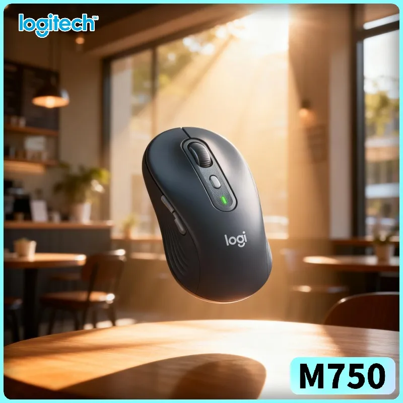 

Бесшумная беспроводная мышь M750 - 4000 регулируемых DPI, два режима подключения, экологичная конструкция из переработанных материалов, помощник для учебы и работы