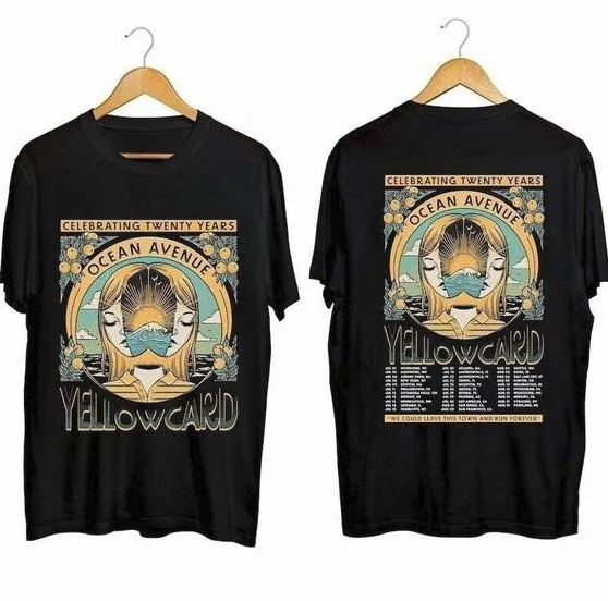 Yellowcard 2024 Ocean Avenue 20 Years Tour Shirt, Graphics Unisex T-Shirt