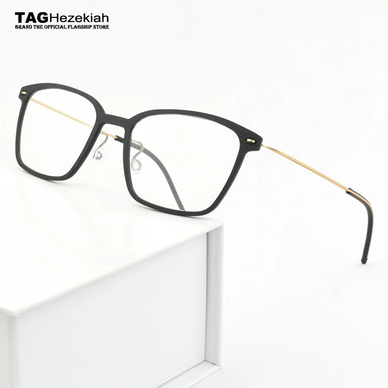 

2024 Brand Optical Glasses Frame Men Ultralight square Prescription Eyeglasses Titanium TR90 transparent Spectacle frame women