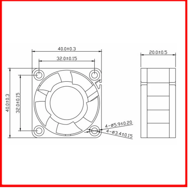 The original Delta EFB0412VHD 4020 40MM 40*40*20MM Server fan for 1U Server 12v 0.18A with 3pin