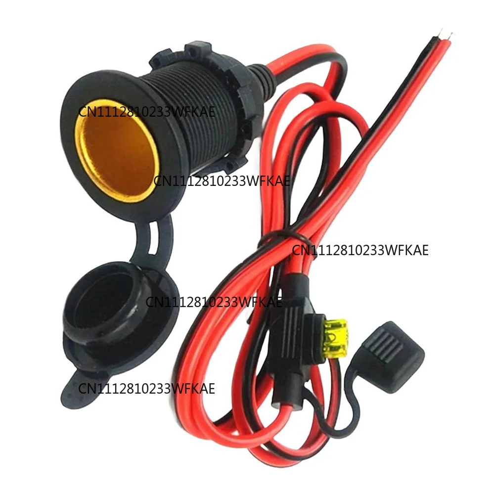 Car Cigarette Lighter Power Socket Car Electric Appliance Socket 12V-24V DC Female Extension Cord With 20A Fuse