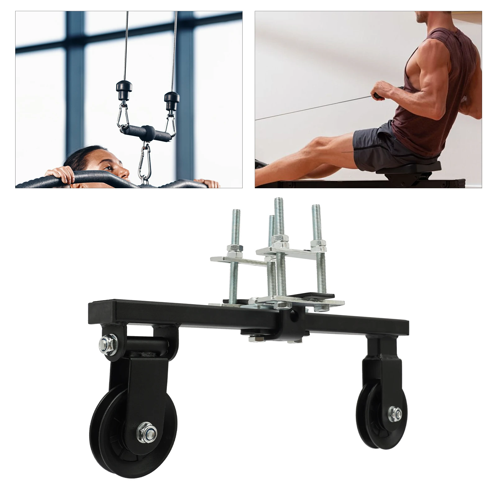 Fitness Pulley Cable Machine, Home Cable Pulley System, Arm Biceps, Triceps, Hand Training Equipment, 100kg Capacity