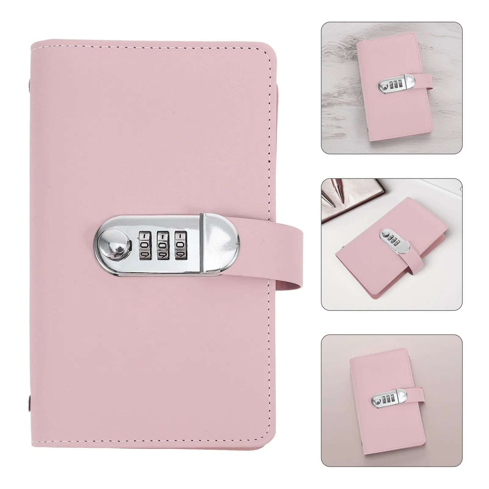 

Money Saving Challenge Binder Lockable Password Book Secure Financial Information Storage Pockets Organizer Aesthetic Design