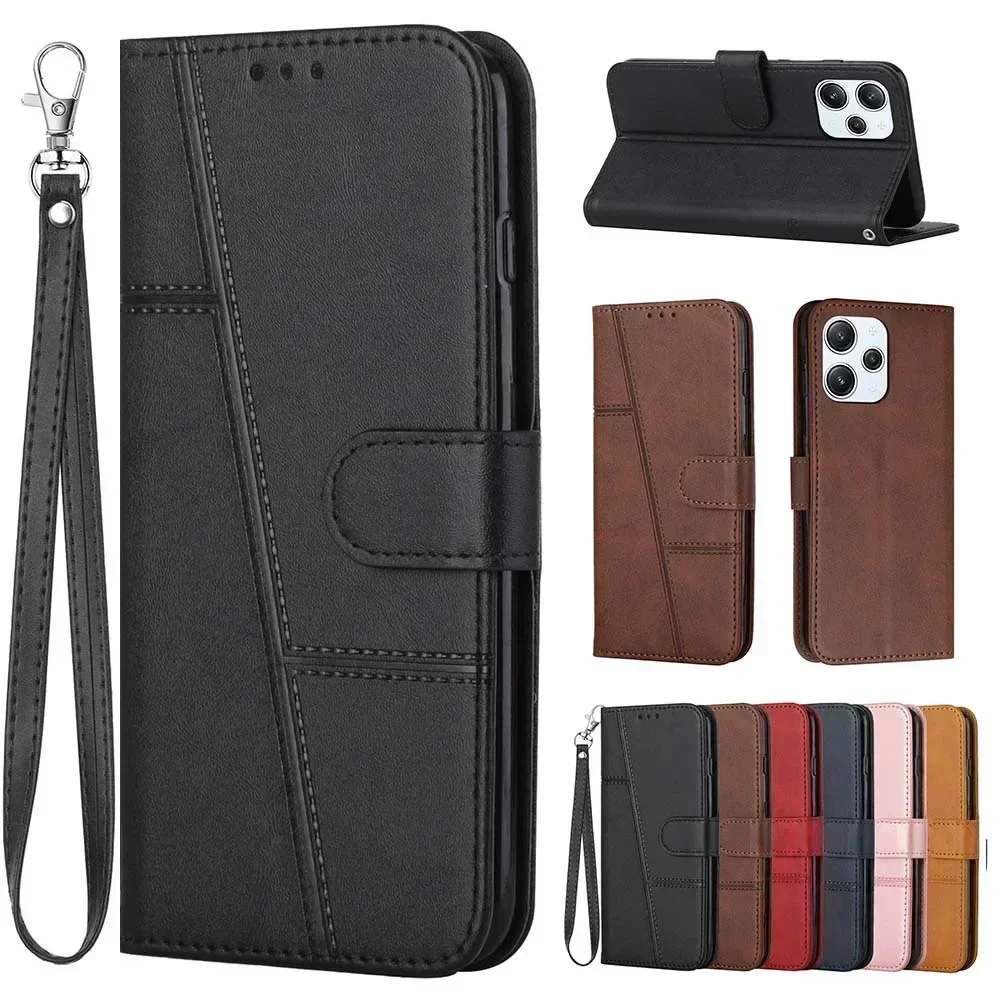 Card Holder Wallet Flip Case For Tecno Spark 20 Pro Plus 20C 10 5G 10C 8 Pro 8C 8T 8P 6 Go Smart 8 Leather Phone Back Cover