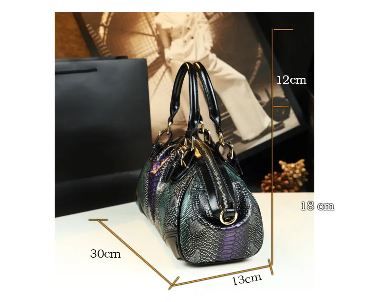 2023 New Fashion Women Handbag Tassel Dumpling Bag Female Soft Cowhide Leather Shoulder Messenger Bags Snake Pattern