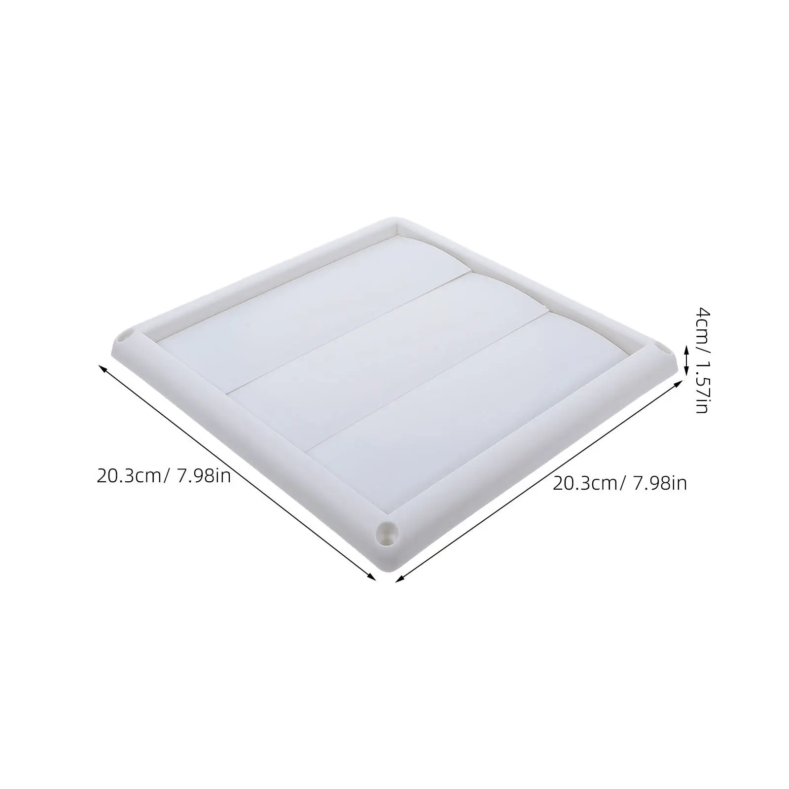 Plastic Square Louvered Vent Cover 7.86x7.86 Square Exhaust Cover Exhaust Cap for Outdoor Bathroom Dryer Vent with Screws
