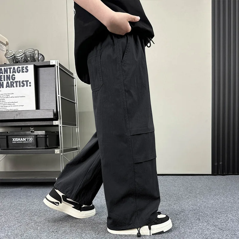 Children New Summer Cargo Pants For Teen Boy Casual Thin Pants with Pocket Kids Teenager Summer Trousers Age 5 7 9 11 13 14 Year