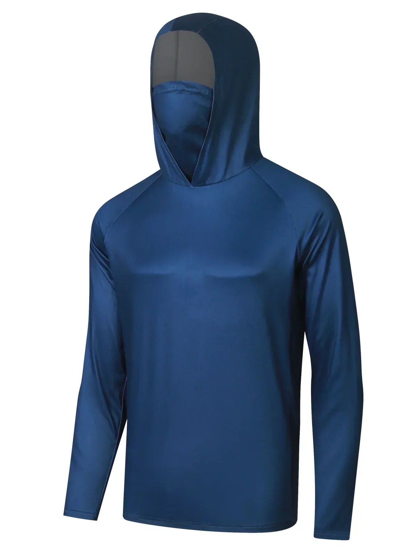 Fishing Shirts Face Mask Hoodie Long Sleeve Performance Sweatshirt Uv Protection Breathable Men Fishing Clothing Pesca