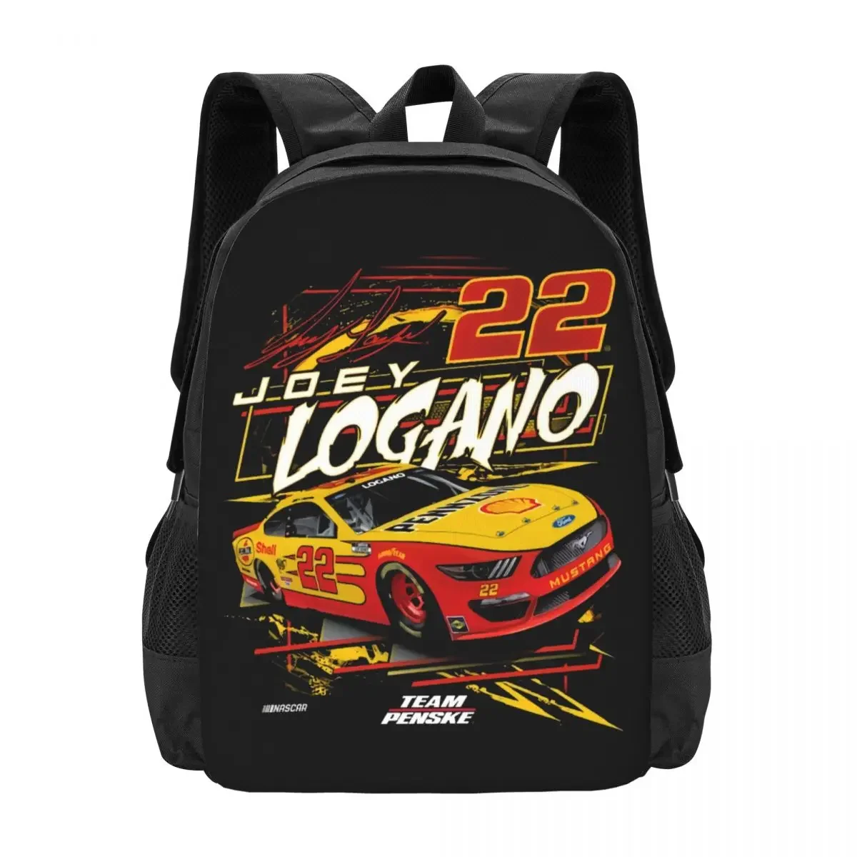 Joey Logano 22-Reise-Laptop-Rucksack, Business-College, Schule, Computertasche, Geschenk für Männer und Frauen