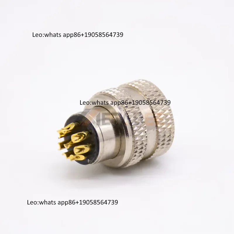 IP67 8 Pin M12 A-Coded Female Connector Straight Solder Type Molded Socket for Signal Sensor & Encoder Cable