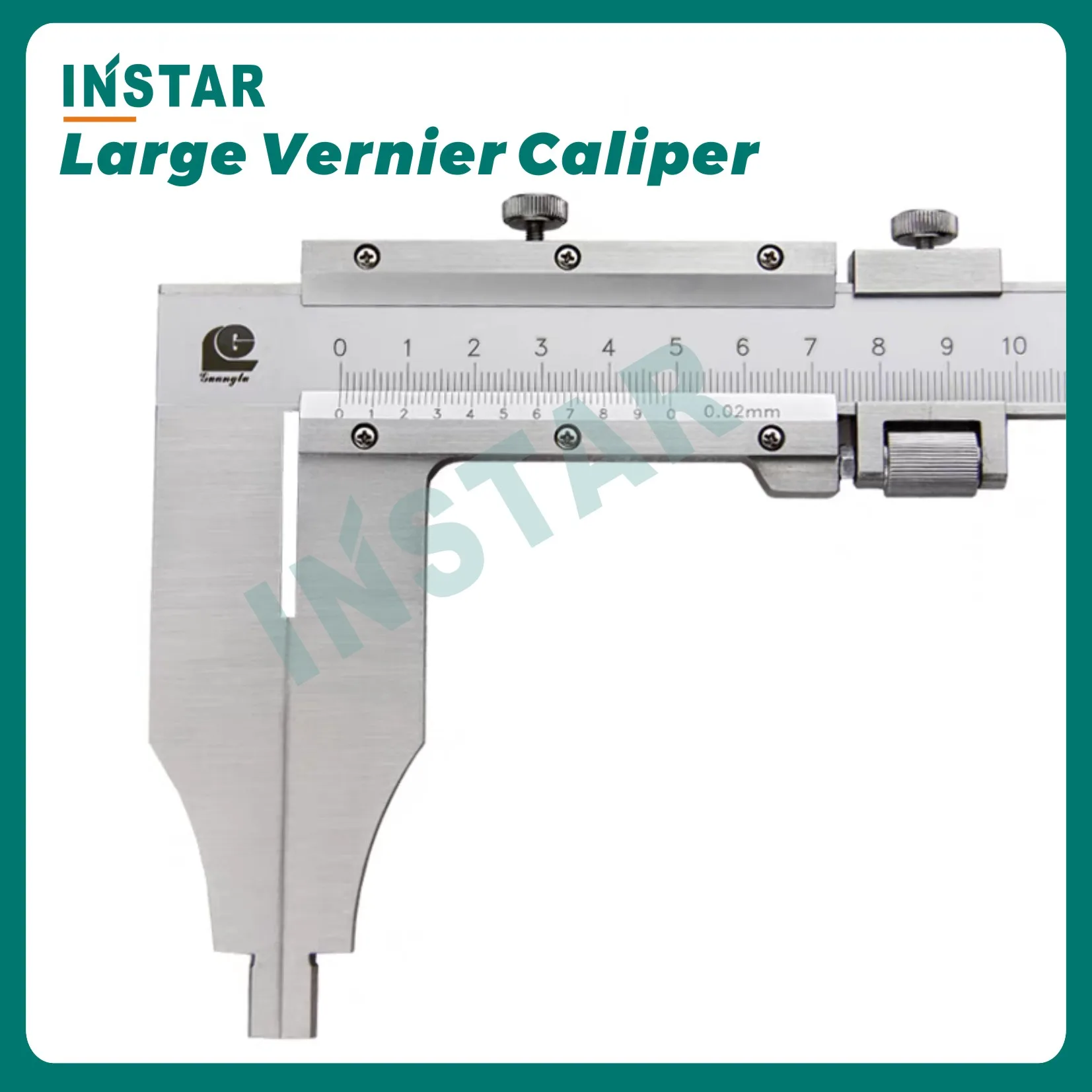 Pinça Vernier Grande Aço Endurecido Padrão Din iv 0500 mm 0600 mm Mandíbula 100 mm 150 mm 200 mm Aço Inoxidável