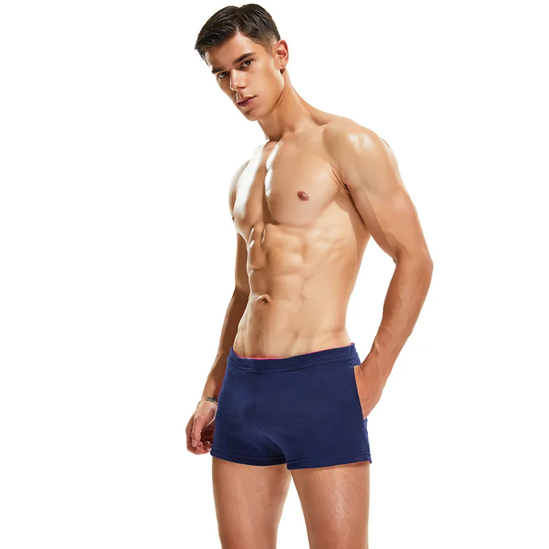Men Cotton Casual Shorts Pocket Sports Workout Gym Pants 2XL Fitness Bodybuilding Muscle Sweatpants Breathable Homewear Shorts