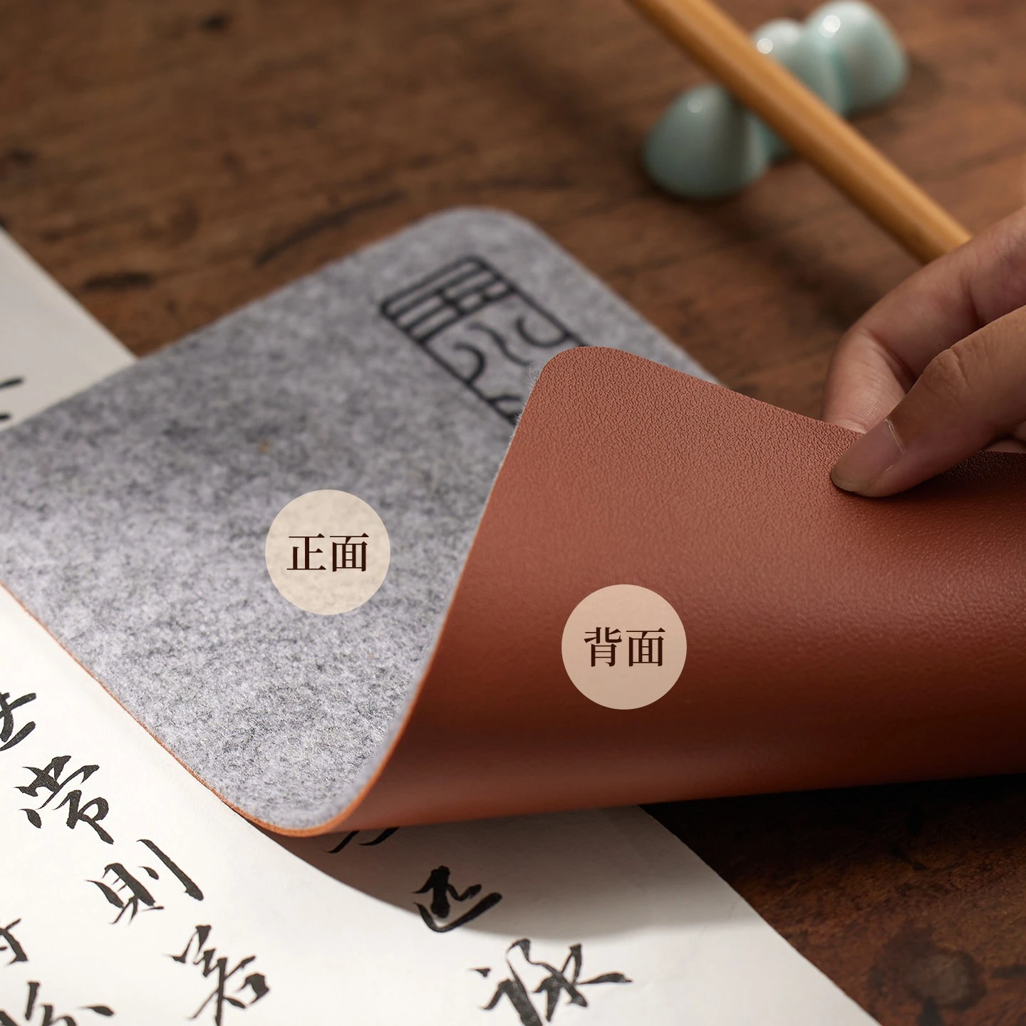 Chinese Calligraphy Felt Mat Sumi Painting Desk Pad Wool Brush Writing Mat Ink Absorber Table Protector Double Sided Wrist