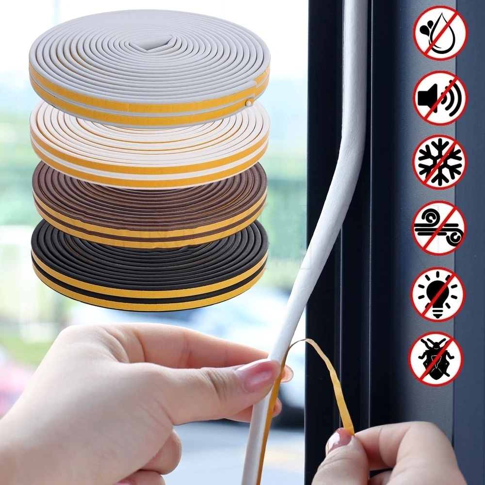 Rubber Foam Sealing Strip Self-adhesive Anti-collision Adhesive Tape Soundproof  Windproof Door Window Dedicated Sealing Strip