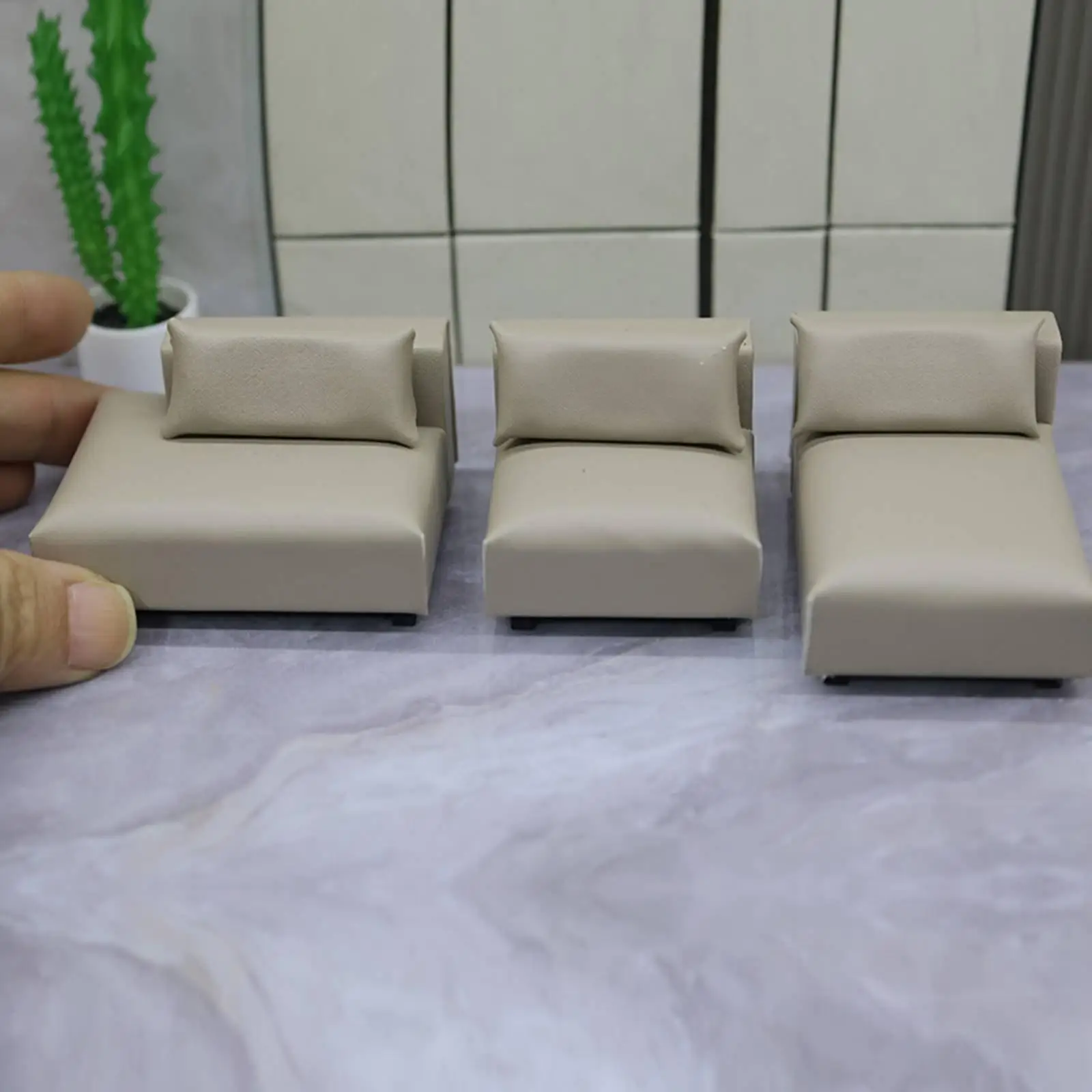 Fabric Sofa Traditional Textile Texture Mini Sofa Dollhouse Miniatures Furniture for Miniature Photography