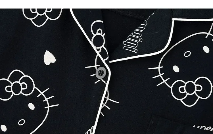 2Pcs/Set Hello Kitty Pajamas Anime Student Loungewear Kawaii Cute Girls Home Wear Shirt Shorts Set - view 5