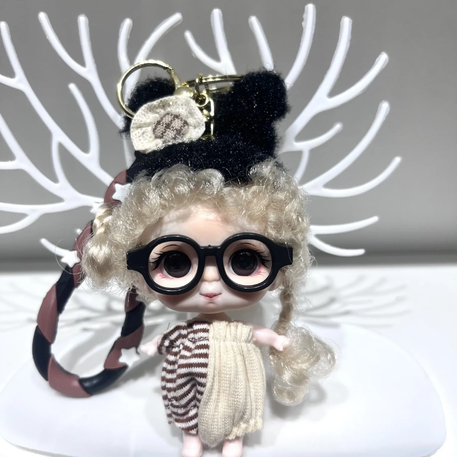 New 12cm Girl Princess Doll Keychain Pendant Joints Movable BJD Doll Dress Up Toys Exquisite Princess Doll Backpack Decor Gift
