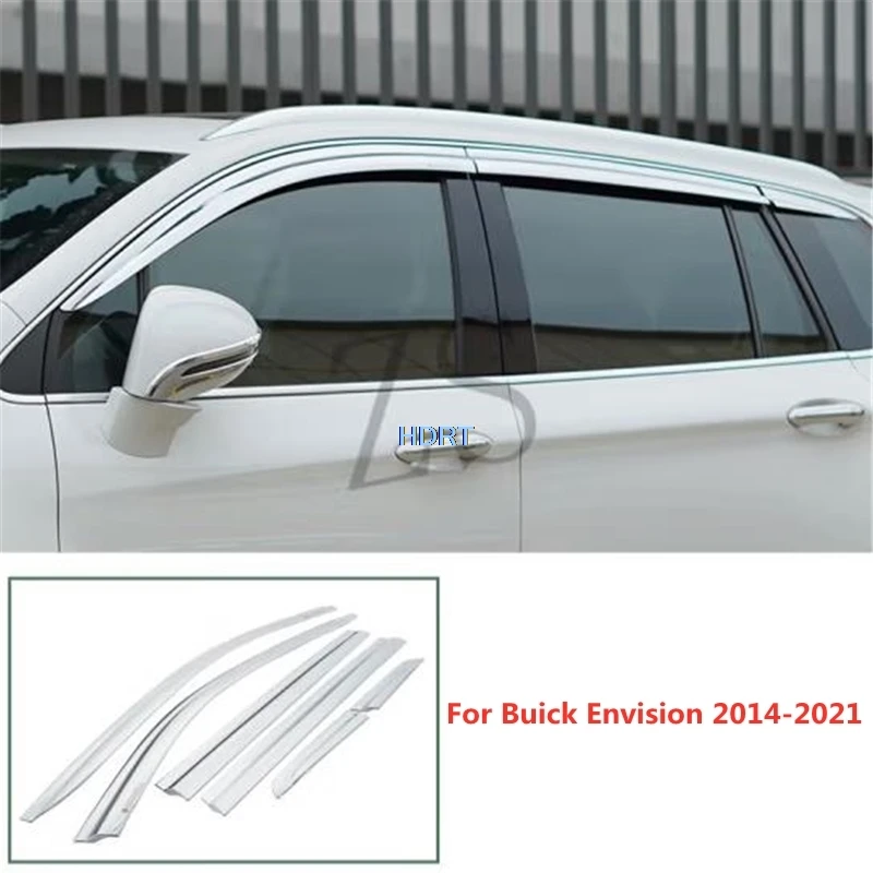 Window Deflector Sun Rain Screen Shelter For Buick Envision S Plus 2014-2023 Car Styling Door Weather Shield Cover Accessories
