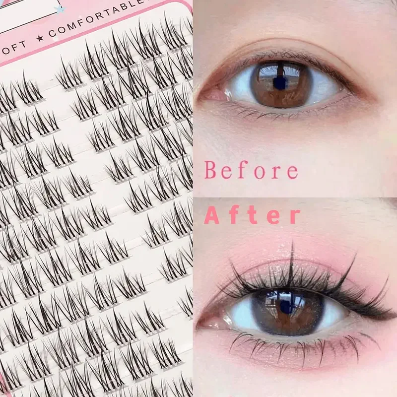 10 rows of independent eyelashes, sunflower style false eyelashes, cartoon style, reusable, magnifying eye effect