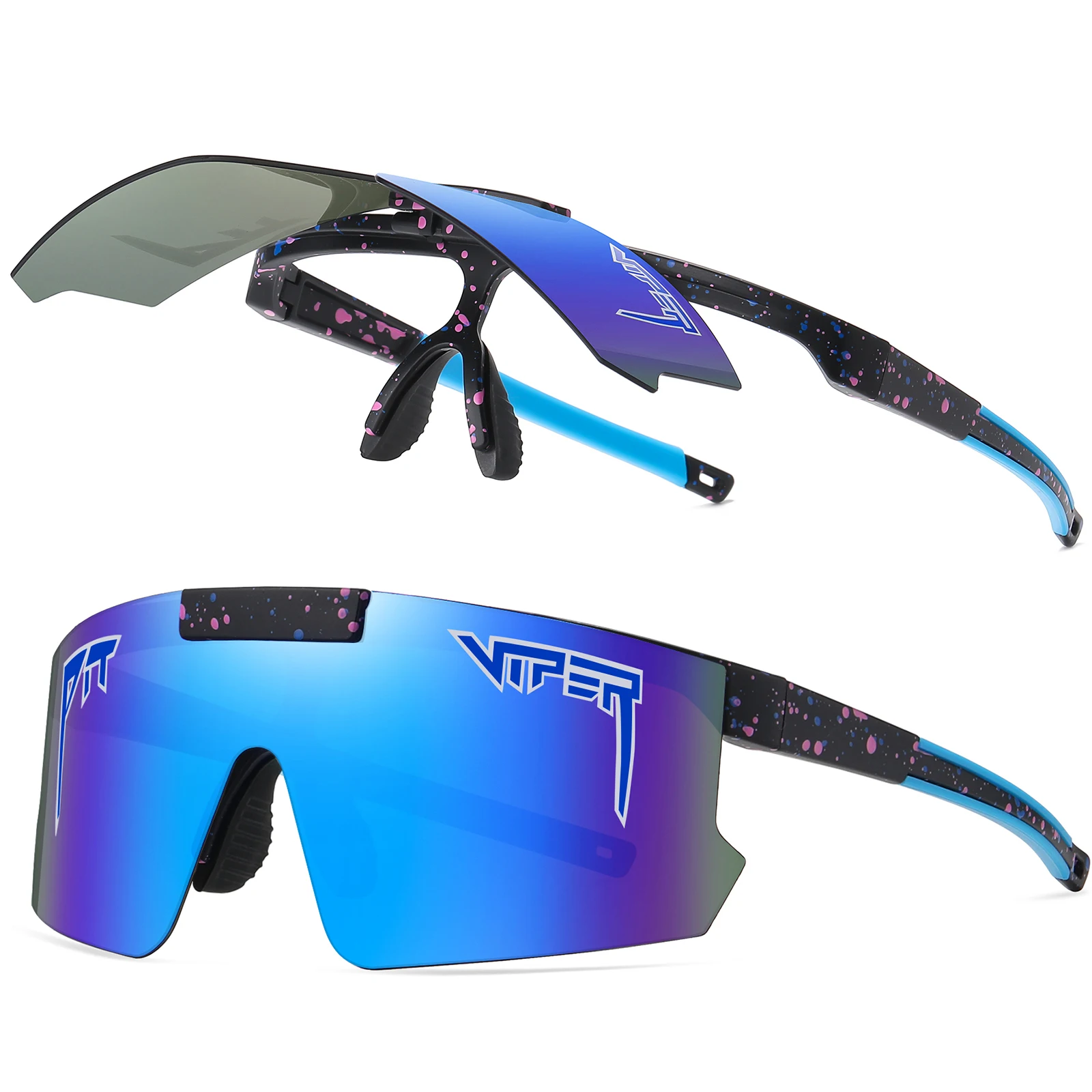 Flip Updown Outdoor Sport Pit Viper Cycling Sunglasses Men Male Female Driving Eyewear UV400 Sun Glasses Women Baseball Shades