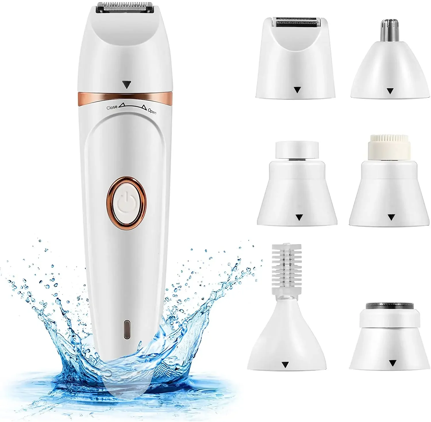 7 in 1 USB Electric Hair Remover Rechargeable Lady Shaver Face Beard Eyebrow Nose Trimmer Body Shaper Women Epilator