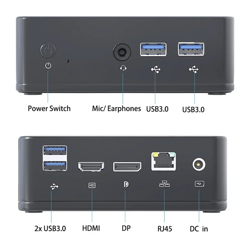 GenMachine Mini PC AMD Ryzen 5 3550H CPU Windows 11 Ryzen DDR4 8GB 256GB 16GB 512GB WIFI5 AMD Pc Gamer Diy Gaming Computer