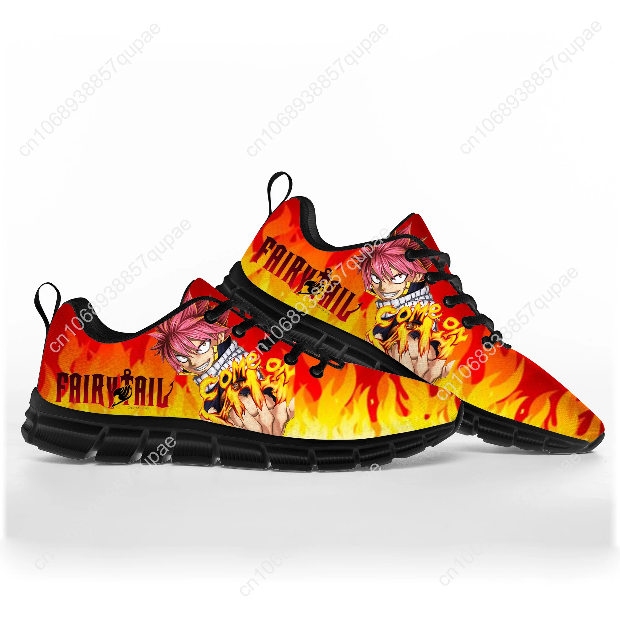 Anime Fairy Tail Natsu Dragneel Sports Shoes Mens Womens Teenager Sneakers Casual Custom High Quality Couple Shoes