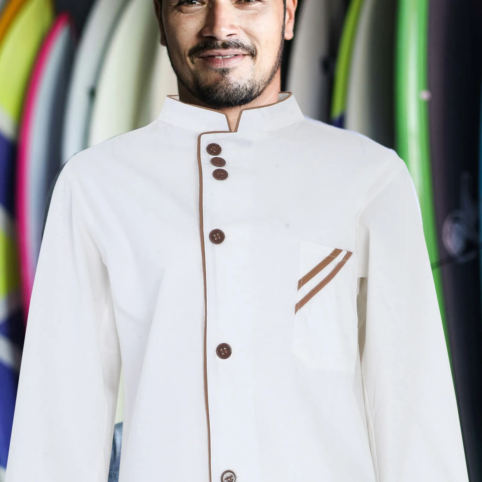 Long Sleeve Chef Coat Unisex Breathable Wearproof Oil Proof Catering Jacket For Restaurant Hotel Kitchen Workwear Uniform