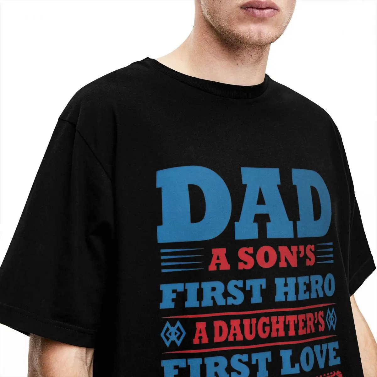 Happy Fathers Day T-Shirt Male Cool Awesome Pure Cotton T-Shirts Summer O-Neck Harajuku Tee Shirt Dropshipping Oversized Clothes