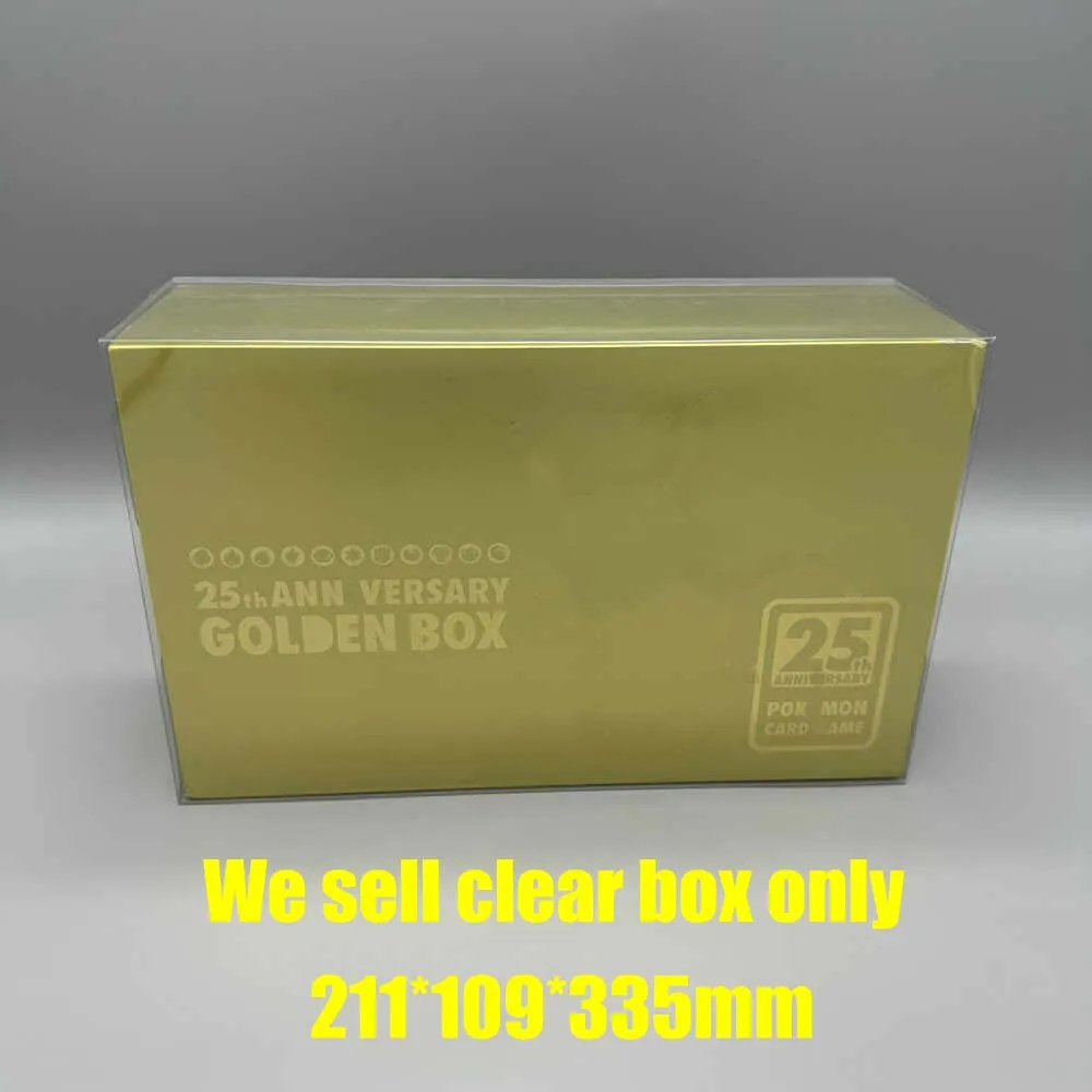 PET Box For Trading PTCG 25 Anniversary Gold Pikacho Gift Box Japanese Version Replace shell Display Case Protector