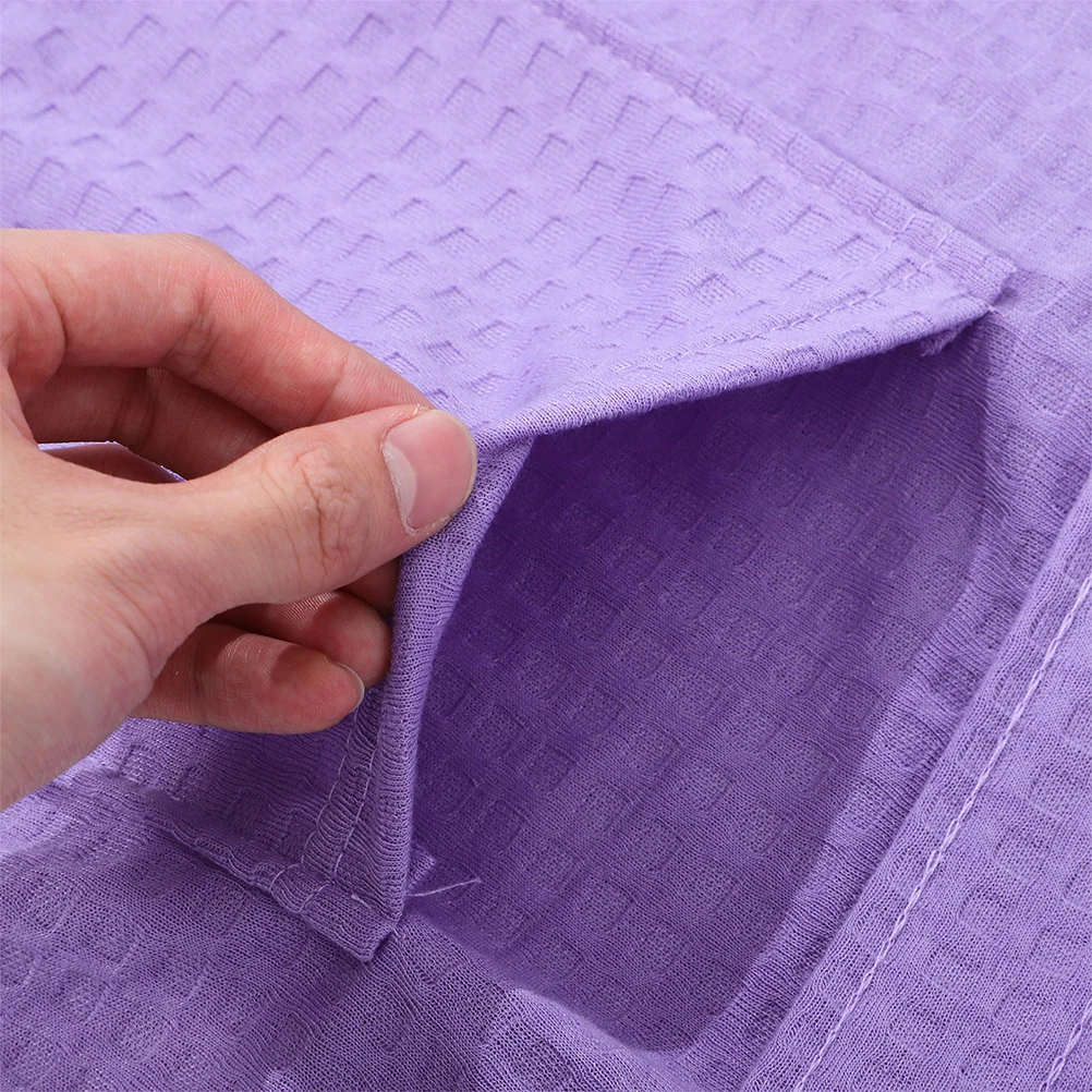 

Waffle Bathrobe For Women Men Unisex Spa Robe Long Dressing Gown Quick Dry Lightweight Guest Robe Home Hotel Salon Use