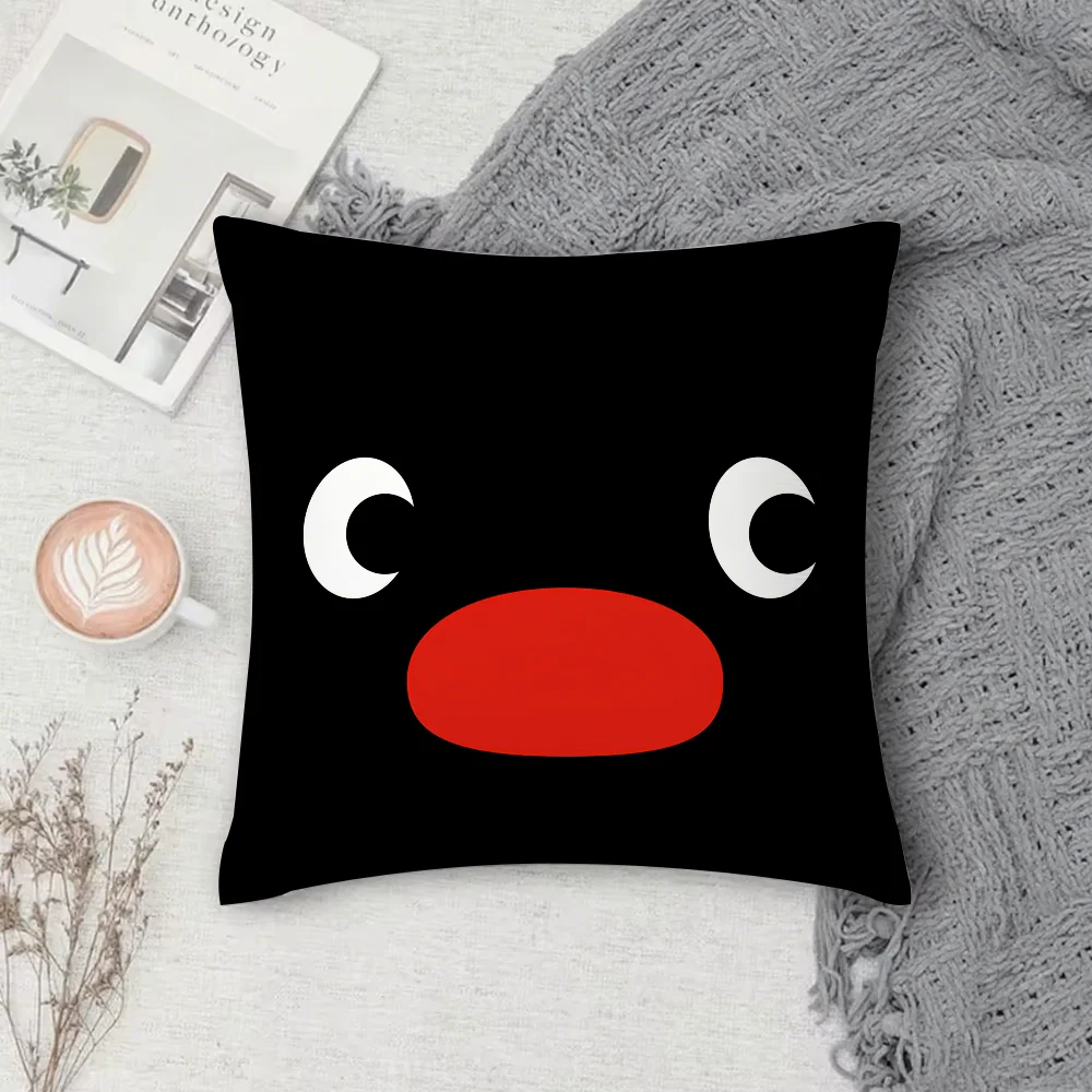 غطاء وسادة على شكل بطريق لطيف من كارتون P-Pingu أريكة مربعة مع وسادة مريحة مناسبة للغرفة #5
