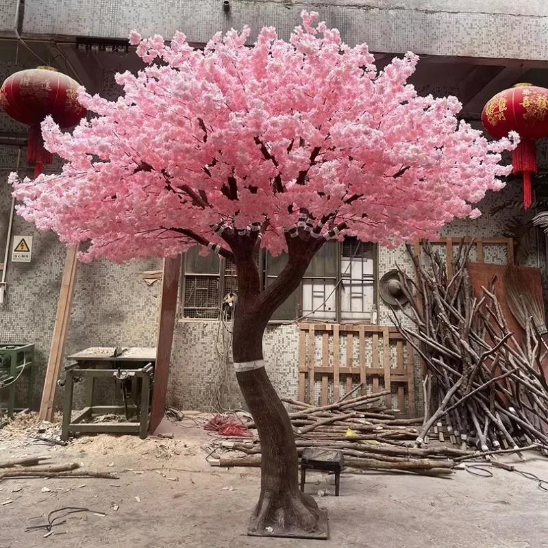 

Высокая имитация вишневого дерева, искусственные розовые цветы, искусственное растение, японское искусственное вишневое дерево для внутреннего свадебного декора