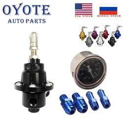 OYOTE regolatore di pressione del carburante regolabile universale a 7 colori Type-S 185001 con manometro e istruzioni per Tomei