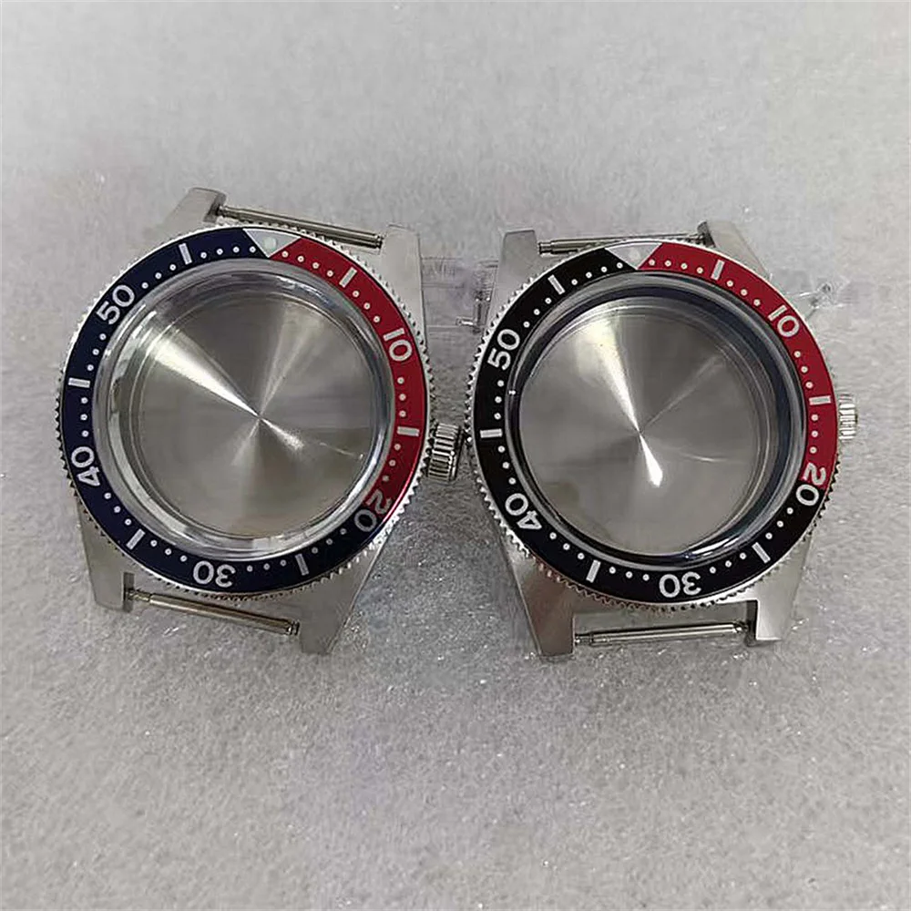 41 mm Stainless Steel Watch Case Sapphire Crystal for NH35/36/7S Movement Black Steel Inner Shadow Watch Cover Shell Parts