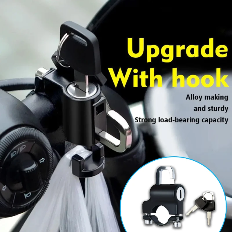 

1PC Motorcycle Helmet Lock Anti-Theft Lock Handlebar Mounted Electric Scooter Helmet Locks Waterproof Motorcycle Accessories
