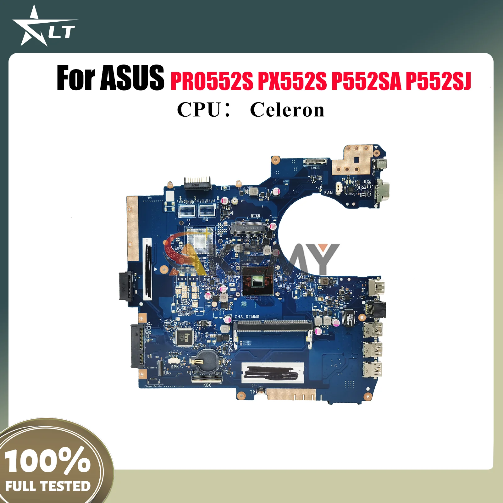 

P552SA Laptop Motherboard For ASUS ProArt PE552S P552SJ P552S PX552S PRO552S P552SA Mainboard With Celeron CPU 100% tests OK stk
